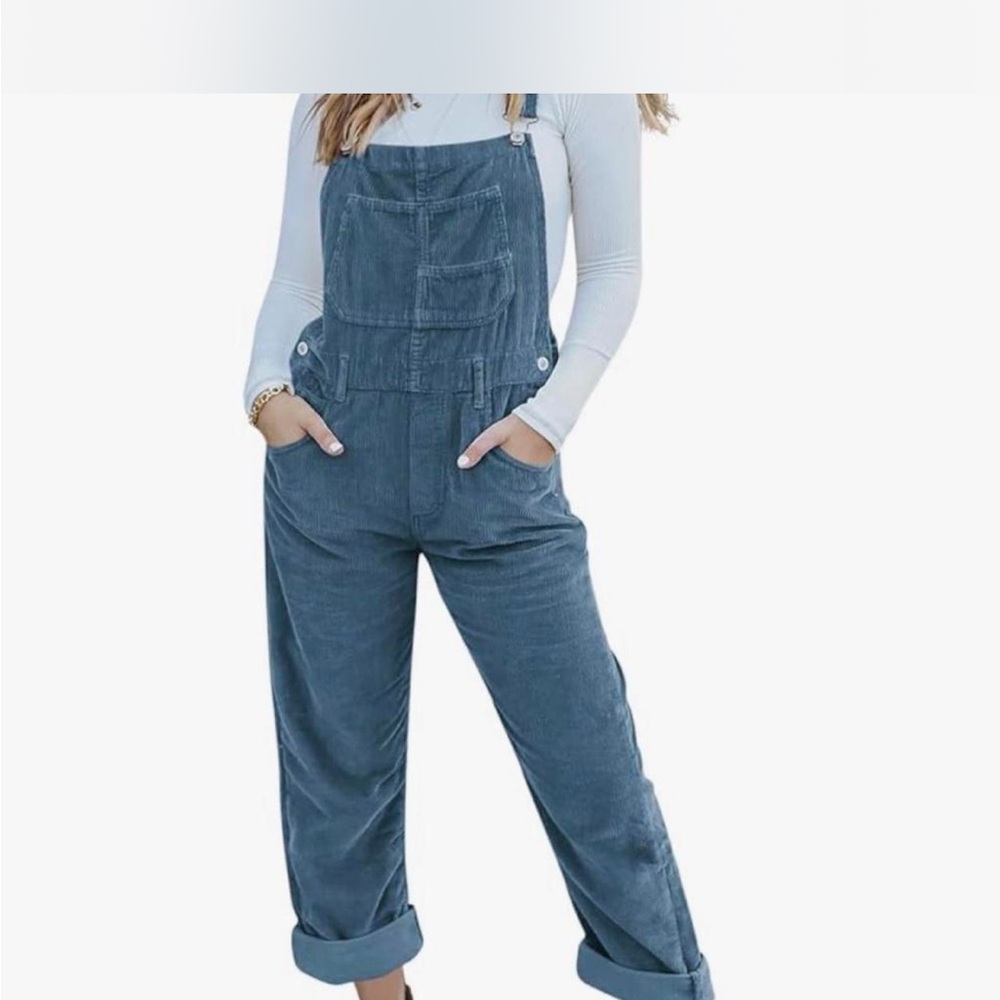 Amazon Women's Blue Corduroy Overalls